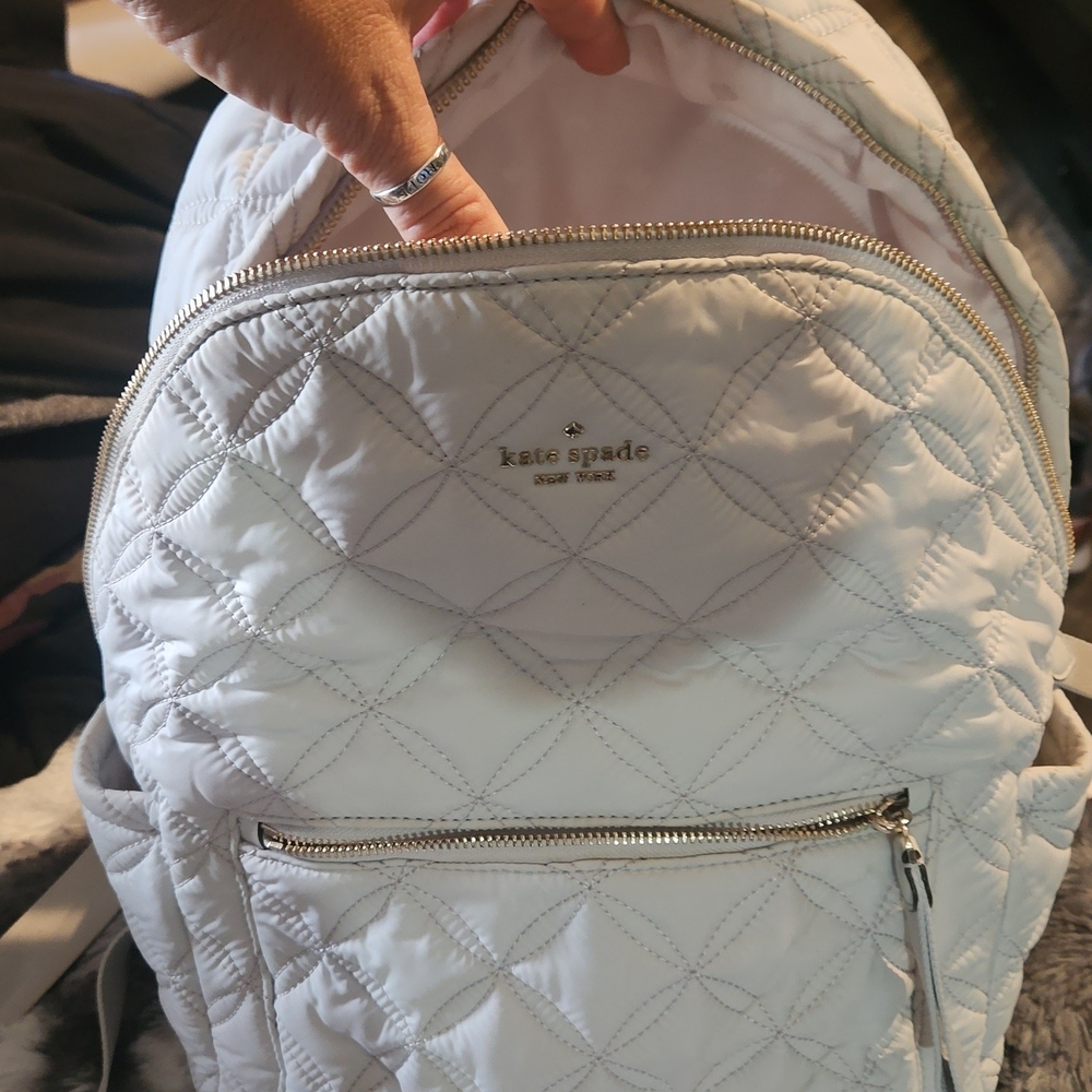 Kate Spade Quilted Cream Backpack - Picture 4 of 4